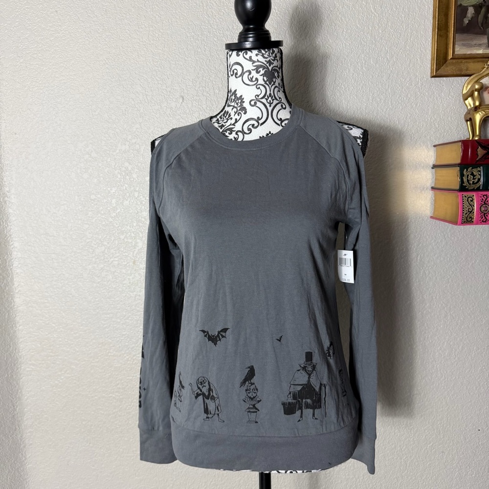 Disney Parks Haunted Mansion Cold Shoulder Shirt NWT
